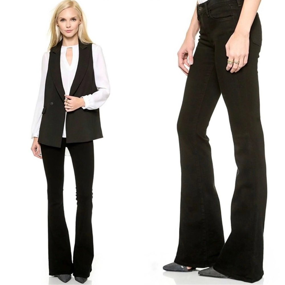 J Brand Martini Flare Jeans in Shadow Black Wash